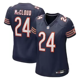 Oferta de Camiseta Nike Nick McCloud azul marino de los Chicago Bears para mujer por $129.99 en Tienda NFL
