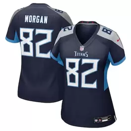 Oferta de Camiseta Nike Stanley Morgan azul marino de los Tennessee Titans para mujer por $129.99 en Tienda NFL