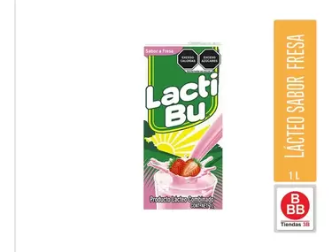 Oferta de Producto Lacteo Fresa Lacti Bu, 1 L por $17 en Tiendas 3B