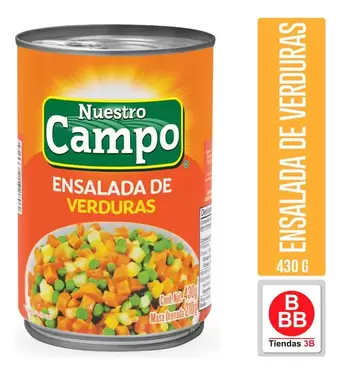 Oferta de Ensalada De Verduras Nuestro Campo 430g por $15 en Tiendas 3B