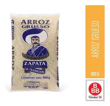 Oferta de Arroz Grano Grueso Zapata 900 G por $24 en Tiendas 3B
