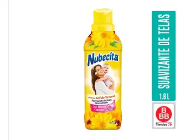 Oferta de Suavizante De Telas Nubecita Aroma Sol De Verano 1.8l por $32 en Tiendas 3B