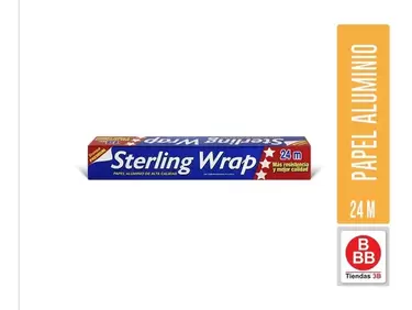 Oferta de Papel Aluminio 24 Mts Sterling Wrap 1 Pza por $52 en Tiendas 3B