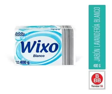 Oferta de Jabon En Barra De Lavanderia Wixo Blanco, 400g por $17 en Tiendas 3B