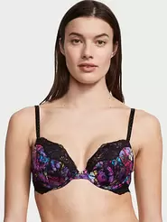 Oferta de Shine Strap Lace Trim Push-Up Bra por $1529.75 en Victoria's Secret