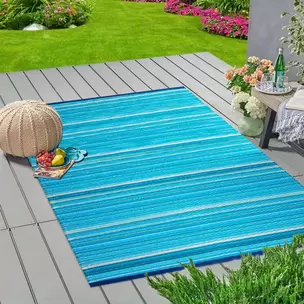 Oferta de Alfombra color Azul Turquesa para Exteriores por $49999 en Waldos