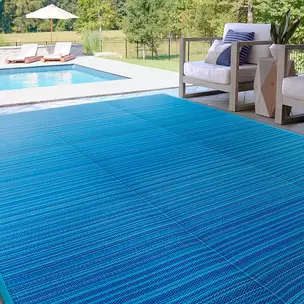 Oferta de Alfombra con Rayas color Azul Brillante, 370x180cm por $49999 en Waldos