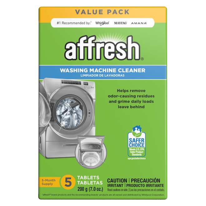 Oferta de Affresh Pastillas limpiadoras de lavadoras (Cartón 5) W10549846 Combo X3 por $745.88 en Whirlpool