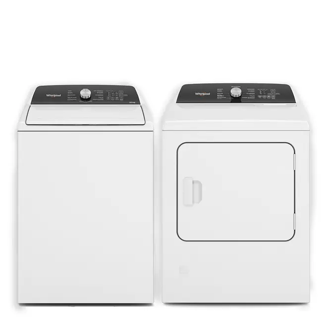 Oferta de Combo Lavadora Carga Superior 20kg con agitador Impeller + Secadora a eléctrica 22kgs por $19799 en Whirlpool