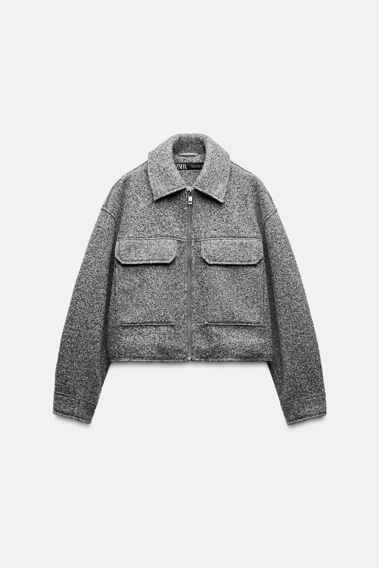 Oferta de CHAMARRA CORTA BOUCLÉ por $1199 en ZARA