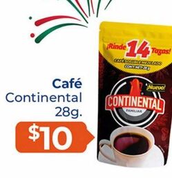 Oferta de Café Continental 28g por $10 en Tiendas Neto