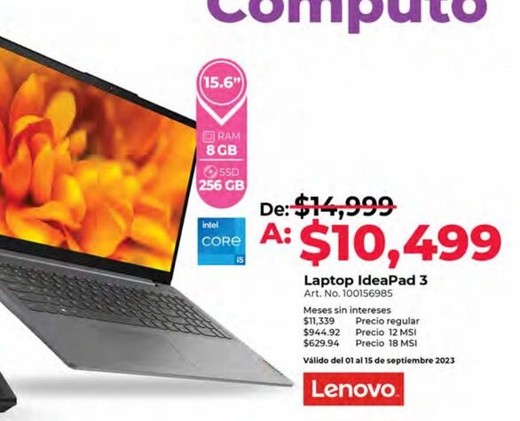 Oferta de Laptop Lenovo por $10499 en Office Depot