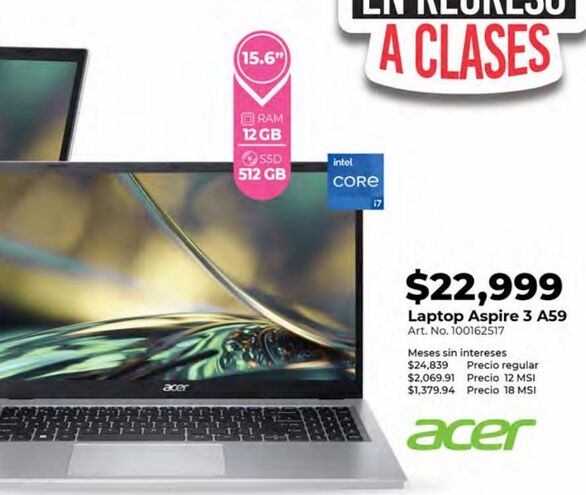 Oferta de Laptop Acer por $22999 en Office Depot