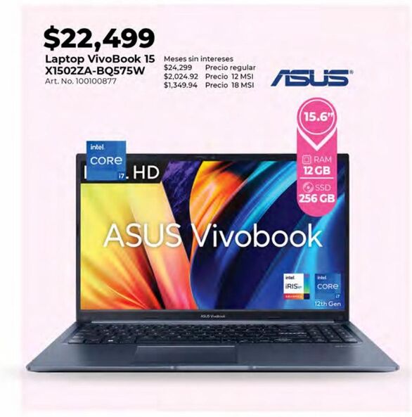 Oferta de Laptop Asus por $22499 en Office Depot