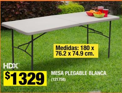 Oferta de Mesa Plegable Blanca por $1329 en The Home Depot