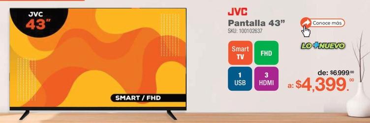 Oferta de Pantalla 43" por $4399 en RadioShack