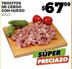 Oferta de Trocitos De Cerdo Con Hueso por $67.99 en Merco