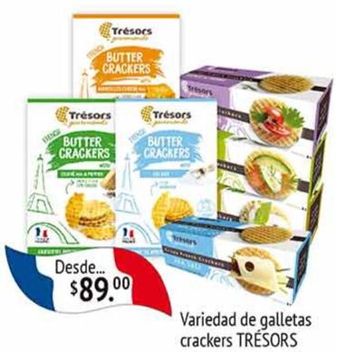 Oferta de Tresors - Galletas Crackers por $89 en La Comer