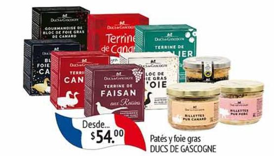 Oferta de Ducs de Gascogne - pates y foie gras por $54 en Fresko