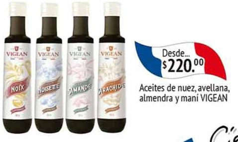 Oferta de Vigean - aceites de nuez, avellana, almendra y mani por $220 en La Comer