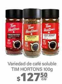 Oferta de Tim Hortons - Variedad De Café Soluble por $127.5 en La Comer
