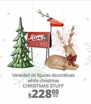 Oferta de Variedad De Figuras Decorativas White Christmas Christmas Stuff por $228 en La Comer