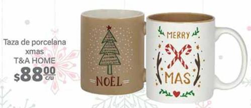 Oferta de T&a Home - Taza De Porcelana Xmas por $88 en La Comer