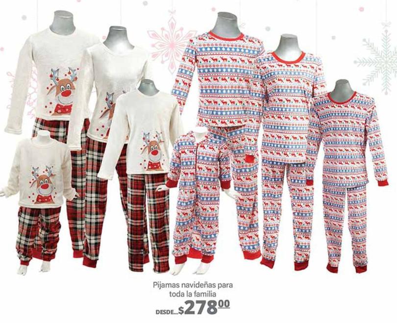 Oferta de Pijamas Navideñas Para Toda La Familia por $278 en La Comer