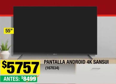 Oferta de Sansui - Pantalla Android 4k por $5757 en The Home Depot