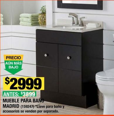 Oferta de Mueble Para Baño Madrid por $2999 en The Home Depot