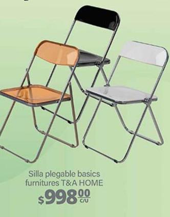 Oferta de T&A Home - Silla Plegable Basics Furnitures  por $998 en La Comer