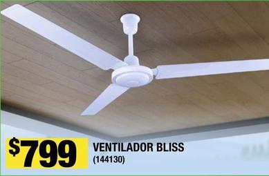 Oferta de Ventilador Bliss por $799 en The Home Depot