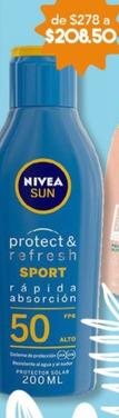Oferta de Nivea - Sun Sensación Ligera Fps 50 por $208.5 en Farmacia San Pablo