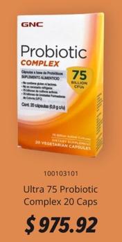 Oferta de GNC - Ultra 75 Probiotic Complex 20 Caps por $975.92 en GNC