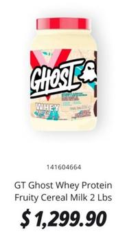 Oferta de Ghost - GT Whey Protein Fruity Cereal Milk 2 Lbs por $1299.9 en GNC
