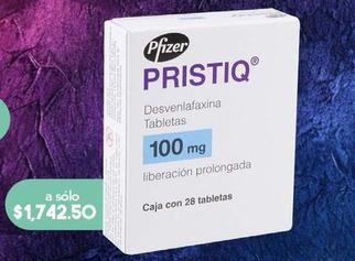Oferta de Pfizer - Pristiq Tab 100Mg Caj C/28 por $1742.5 en Farmacia San Pablo