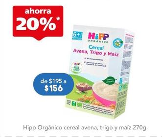 Oferta de Hipp - Orgánico Cereal Avana, Trigo Y Maiz por $156 en Farmacia San Pablo