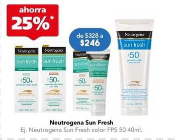 Oferta de Neutrogena - Pf Sun Fre S/Col Fps50 C/40Gr por $246 en Farmacia San Pablo