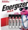 Oferta de Energizer - Max Aaa Bli C/4Pz por $109.5 en Farmacia San Pablo