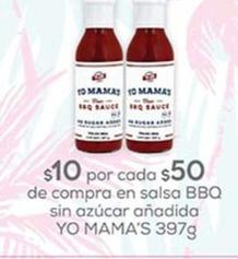 Oferta de Yo Mama's - $10 Por Cada $50 De Compra En Salsa Bbq Sin Azúcar Añadida en Fresko