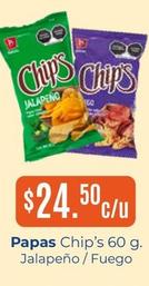 Oferta de Jalapeño - Papas Chip's por $24.5 en Tiendas Neto