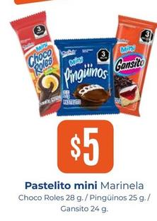 Oferta de Marinela - Pastelito Mini por $5 en Tiendas Neto