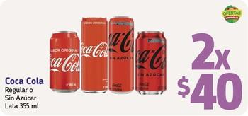 Oferta de Coca Cola - Regular O Sin Azucar Lata por $40 en Farmacias YZA