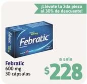 Oferta de Febratic - 600 Mg 30 Capsulas por $228 en Farmacon