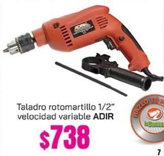Oferta de Adir - Taladro Rotomartillo 1/2" Velocidad Variable por $738 en La Comer