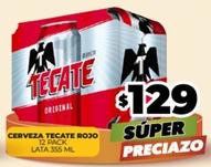 Oferta de Tecate - Cerveza Rojo por $129 en Merco