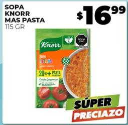Oferta de Knorr - Sopa Mas Pasta por $16.99 en Merco