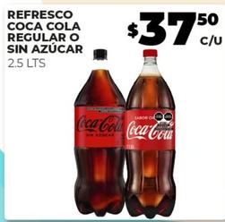 Oferta de Coca Cola - Refresco Regular O Sin Azúcar por $37.5 en Merco