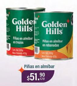 Oferta de Golden Hills - Piñas En Almíbar por $51.9 en La Comer