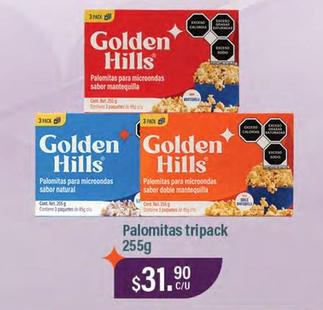 Oferta de Golden Hills - Palomitas Tripack por $31.9 en La Comer